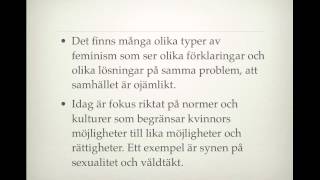 Fördjupande introduktion till Feminism [upl. by Dewitt]