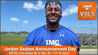 Tennessee Football Recruiting Jordan Seaton Decision Day  Will the Vols win the 5Star OT [upl. by Eiznekam644]