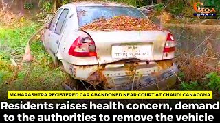 Maharashtra registered car abandoned near court at Chaudi Canacona [upl. by Kieger392]