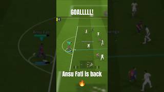 Ansu Fati goal efootball pesfootball football soccer shorts new skills comeback [upl. by Stoddart]