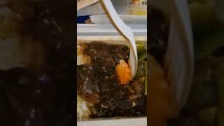 Korean Airlines in flight Meal Chinese Beef Ginger Sauce [upl. by Mather454]