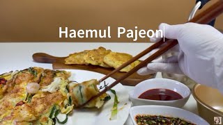 On a rainy day seafood pajeon makgeolli and some dongtaejeon  Eating Sound MUKBANG ASMR [upl. by Oramlub]