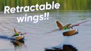 I Made A Flying Boat With Retractable Wings  Swing Wing V2 [upl. by Lyall]