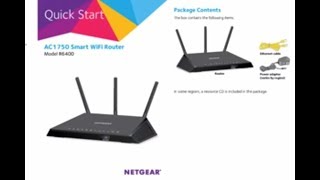 AC1750 Smart WiFi Router Model R6400 Quick Start Guide [upl. by Perkin]