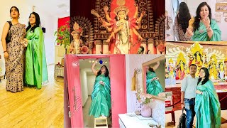 Durga Pujo 1st Dhamakedar Look Hum Dono Ka  Mumbai Durga Puja Celebration 2024 [upl. by Ahsilef]