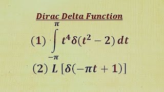 Important problems on Dirac delta function Integral and Laplace transform [upl. by Hendry]