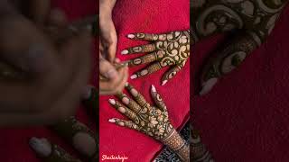 Bridal mehndi Design  Engagement Mehndi Designs mehndi hennadesign henna ytshorts trending [upl. by Ardisi733]