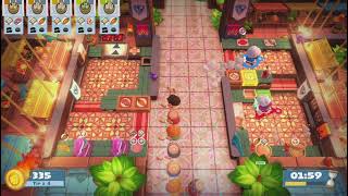 Overcooked All You Can Eat The World Food Festival Level 31 Two Players Three Stars [upl. by Konopka]