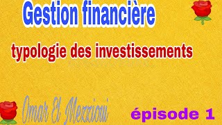 Gestion financier partie1 les investissements [upl. by Robers230]