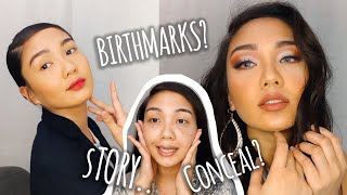 What are birthmarks o balat  Nevus of Ota Story and how I conceal it  makeup transformation [upl. by Ergener]