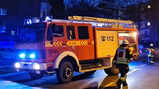 GROßEINSATZFeuerwehr Erkrath Löschzug  anrückende FFler zu Kellerbrand in AltErkrath [upl. by Kalina]