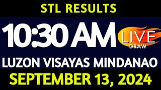 Stl Result Today 1030 am draw September 13 2024 Friday Luzon Visayas and Mindanao Area LIVE [upl. by Trinia]