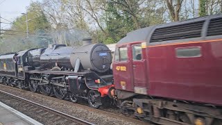 47812 amp Black 5 Class 45407 The Lancashire Fusilier at Kings Langley  110424 [upl. by Einon925]