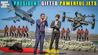 GTA 5  LIBERTY PRESIDENT GIFTED POWERFUL JETS TO MICHAEL  BB GAMING [upl. by Joashus]