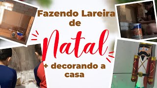 Decoração De NATAL 🎅🏼 2025 fazendo a lareira de Natal com papelão [upl. by Ellenet]