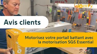 Motorisation SGS Essential pour portail battant  test et avis client de Nicolas  Somfy [upl. by Annanhoj833]