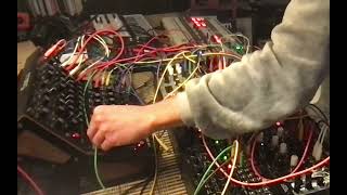 Moog DFAM and Subharmonicon Behringer RD9 and Modular Techno Live Set Jam [upl. by Nedak]