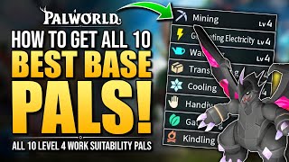 Palworld How To Get ALL 10 Lv4 Base Work Suitability Pals  Best Base Work Pals All Level 4 Pals [upl. by Dulcie268]