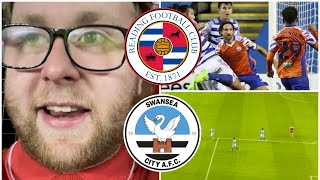 Reading 21 Swansea City  8 GAMES WITHOUT A WIN  Match Vlog 104 [upl. by Jacobina246]