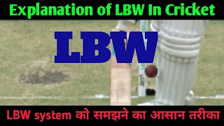 Explanation of LBW in Cricket  what is LBW  LBW Full form  Rules of LBW in Cricket LBW [upl. by Oap263]