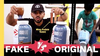 Fake vs Genuine  Shocking  Fake Dymatize ISO 100 Hydrolyzed Whey Protein in Kerala INDIA PROTM [upl. by Leahcar642]