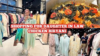 SHOPPING FOR DAUGHTER IN LAW  CHICKEN BIRYANI [upl. by Nesila]