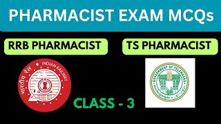 Q 3 I MCQs on RRB PHARMACIST and TS PHARMACIST I PHARMAPEDIA [upl. by Elyrpa36]