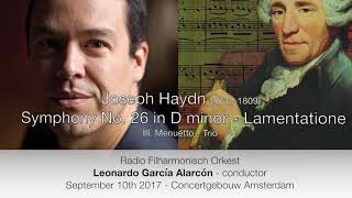 Joseph Haydn Symphony No 26 in D minor  Lamentatione III Minuetto [upl. by Aizirk]