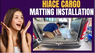 Toyota hiace cargo  Floor matting installation [upl. by Arriec]