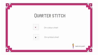 Learn to cross stitch Quarter stitch [upl. by Seabrook]