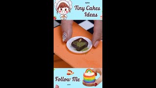 Making Mini Chocolate Desserts Recipes Shorts TinyCakesIdeas miniaturecakes [upl. by Billy518]