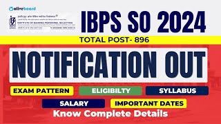 IBPS SO Notification 2024  IBPS SO Vacancy Syllabus Exam Pattern Salary amp Preparation  Nikita [upl. by Irtemed]