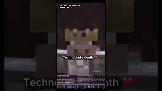 Technoblade death 💔 🐷👑 minecraft technoblade fyp [upl. by Lewison888]