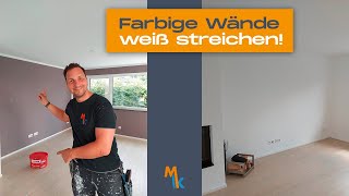 Farbige Wände weiß streichen [upl. by Frederic]