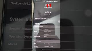 Geekbench 6 iOS 18 ios18 geekbench benchmark shorts shortfeed iphone15 iosupdate [upl. by Leitao]