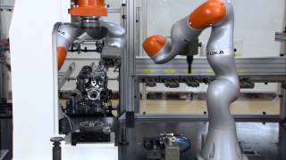 KUKA KR QUANTEC assembley with LBR iiwa [upl. by Haines]