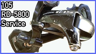 Shimano 105 5800 Rear derailleur restore service clean dissembled [upl. by Theresita881]