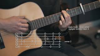 How to Play State Lines  Novo Amor  Guitar Tabs [upl. by Niad]