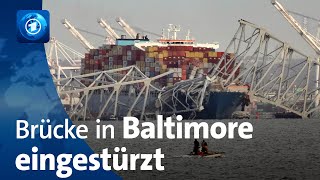 Rettungsarbeiten nach Brückeneinsturz in Baltimore [upl. by Aikan651]