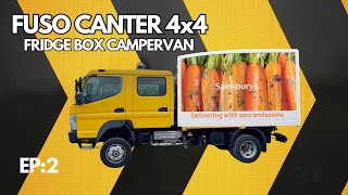 Fuso Canter 4x4 Fridge Box Campervan  quotRemoving the Tipperquot S2EP2 [upl. by Aenil583]