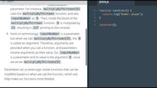 Learn Javascript parameters codecademy [upl. by Libyc300]