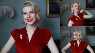 Page Boy 1950s Hair Vintage Tutorial l Old Hollywood [upl. by Gayle]