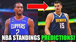 NBA Standings Predictions For Eastern amp Western Conference [upl. by Odarbil]