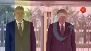 🇷🇴🇹🇷 Romania and Turkiye National Anthem  Prime Minister Marcel Ciolacus State Visit 2024 [upl. by Arahsit]