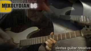 D Mixolydian b6 improve Gitar Improvisasi Sketsa Guitar Creative [upl. by Ethelyn]