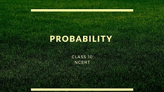 PROBABILITY  CLASS 10  NCERT  EX–141  PART 5  💔 [upl. by Ahsienom912]