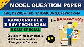 Radiographer and XRay Technician Exam  Model Question Paper  Radiology MCQs with Answers [upl. by Prosser]