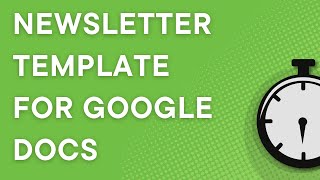 Google Docs tutorial How to create a newsletter printed or email using a template 2023 [upl. by Rebmik]