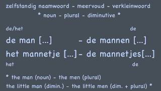 Nouns 33 diminutives  Learn Dutch course  Zelfst naamw verkleinwoorden Nederlands [upl. by Rellia]