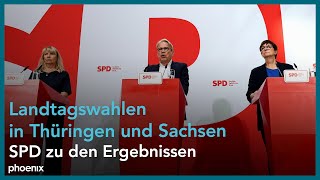 Pressekonferenz der SPD nach den Landtagswahlen in Thüringen und Sachsen  020924 [upl. by Antonius]